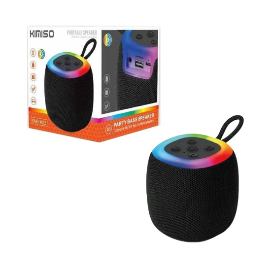 Coluna Sem Fio Portátil Kimiso KMS-M22 Preto